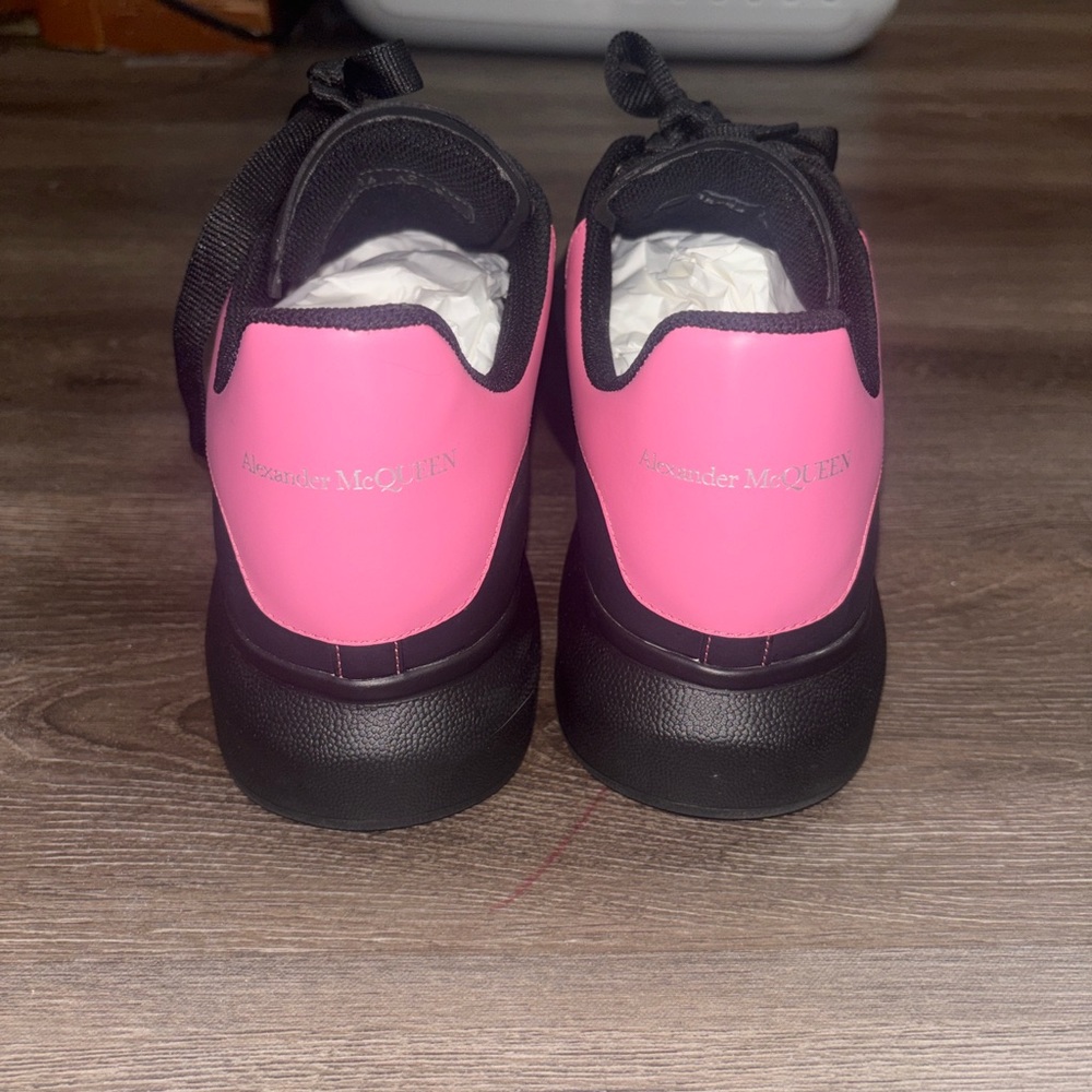 Alexander McQueen Vibrant Pink and Black Sneakers